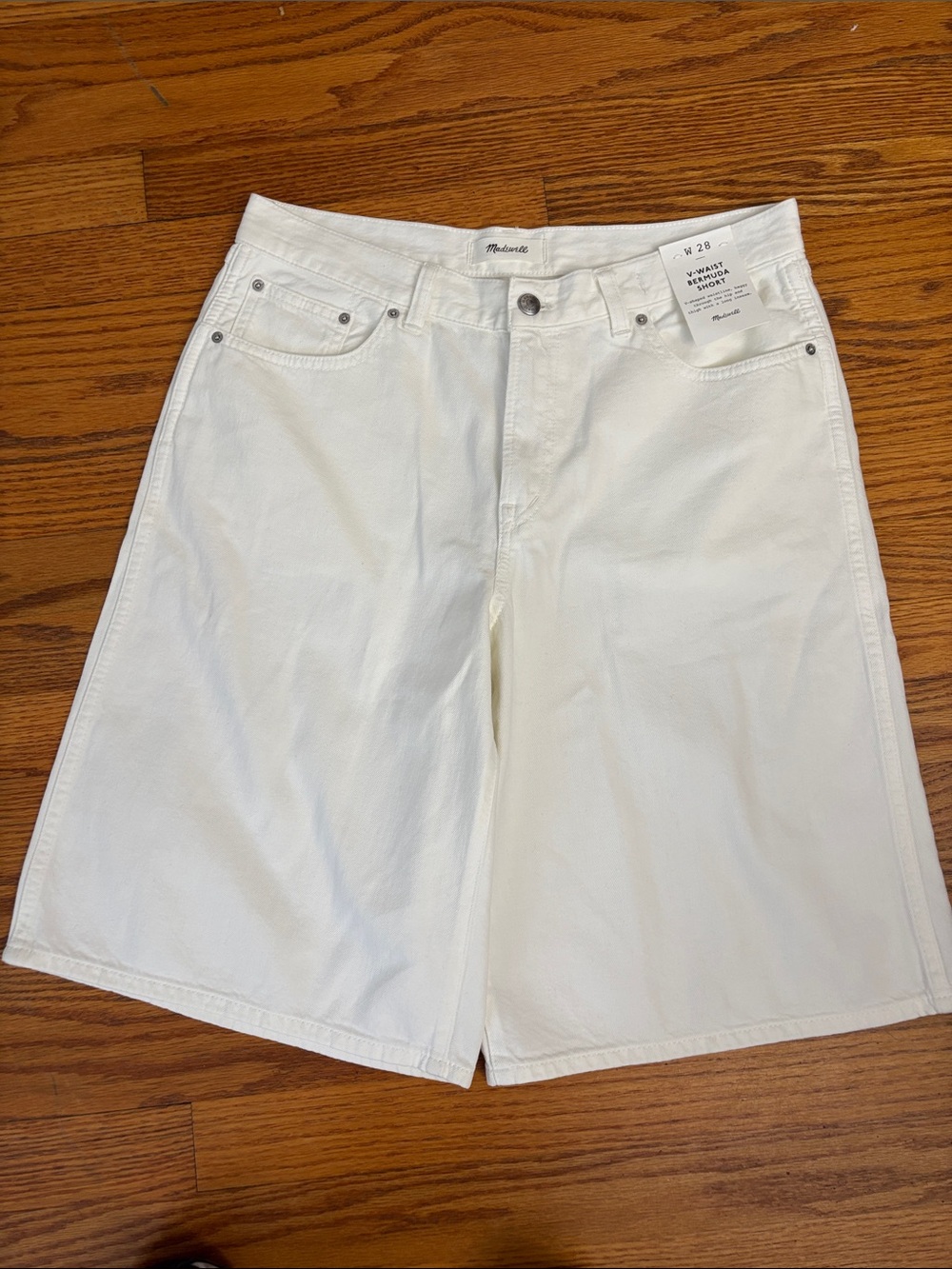 Madewell Women's White Denim Jean Shorts